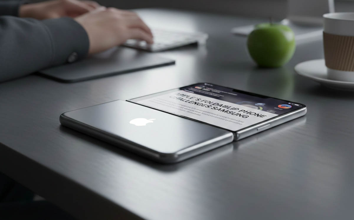 Apple iPhone pliant clapet rendu